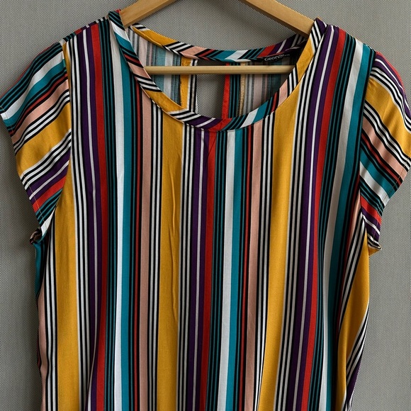 George | Multicolor Vertical Striped Tunic Dress | Shirt Dress - Picture 2 of 4